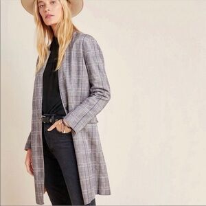 Blank NYC Renegade Longline Plaid Blazer Jacket